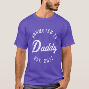 T-shirt Mens Funny 1st Time Papa EST 2022 Nouveaux premier