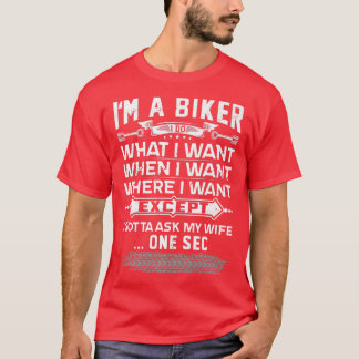 T-shirt Mens Funny Biker Femme Accessoires de moto Moto