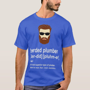 T-shirt Mens Funny Brown Beard Plumber Cadeau pour Homme S
