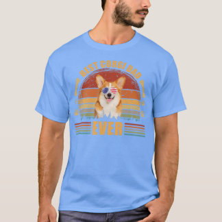 T-shirt Mens Funny Chien Papa Fête des pères Meilleur Corg