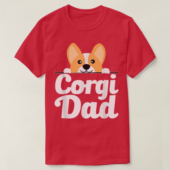 T-shirt Mens Funny Corgi Dog Lover Corgi Dad  (Design devant)