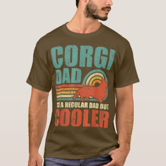 T-shirt Mens Funny Corgi Papa Comme Un Père Régulier Mais 