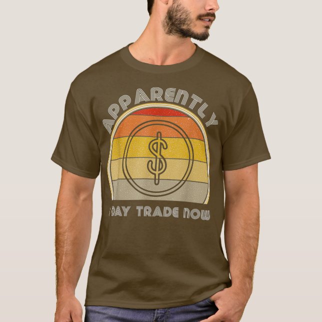 T-shirt Mens Funny Day Trader Stock de marché (Devant)