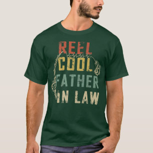 T-shirt Mens Funny Fathers Day Reel Cool Father in Law Fis