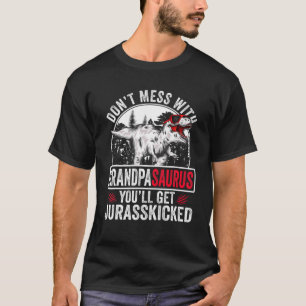 T-shirt Mens Funny Grand-pa Dinosaures Amoureux Papa père
