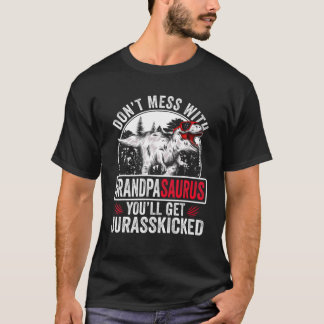 T-shirt Mens Funny Grand-pa Dinosaures Amoureux Papa père 