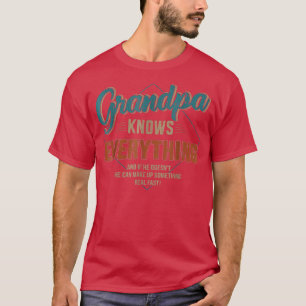 T-shirt Mens Funny Grandpa Knows Everything For Father's D