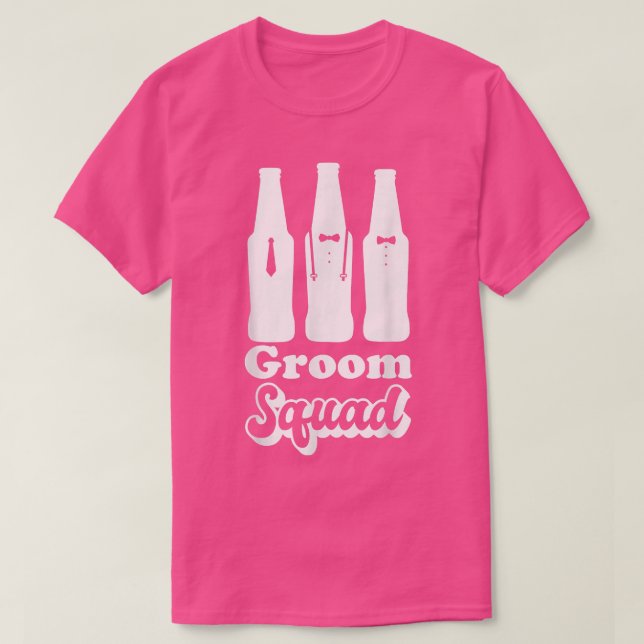 T-shirt Mens Funny Groom Squad Wedding Bachelor Party Stag (Design devant)