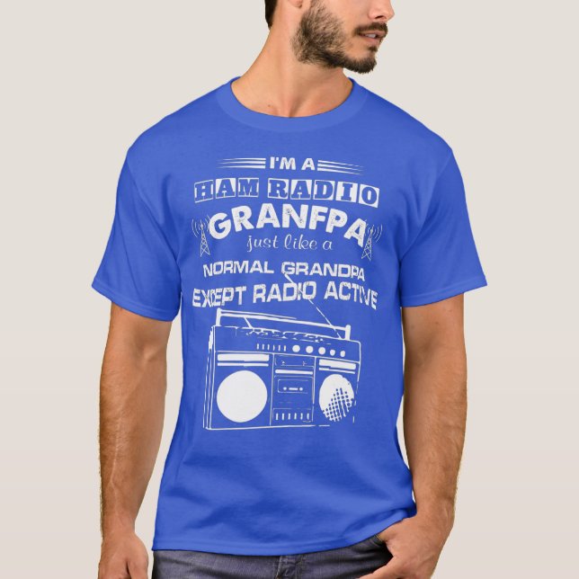 T-shirt Mens Funny Ham Radio Opérateur Grandpa Amateur (Devant)