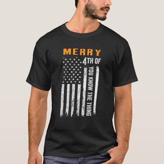 T-shirt Mens Funny Joe Biden Dazed Merry 4Th Of You Know T (Devant)