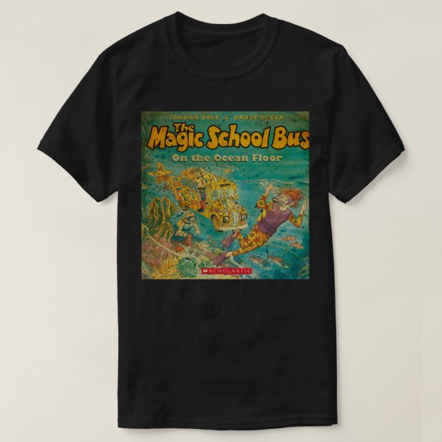T-shirt Mens Funny Magic Cartoons École Bus Enfants Cadeau (Design devant)