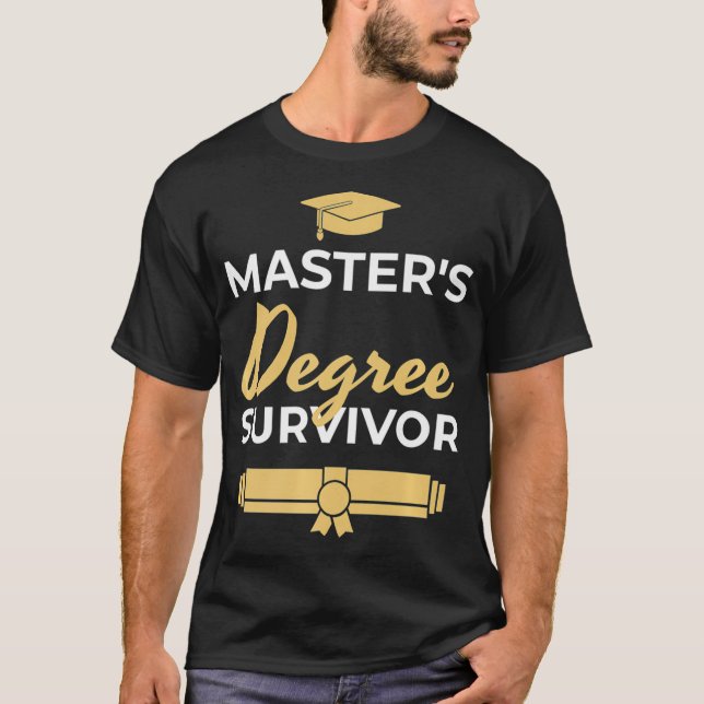 T-shirt Mens Funny Masters Diplôme Début de la graduation (Devant)