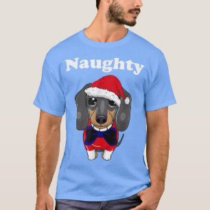 T-shirt Mens Funny Naughty Christmas Dachshund Funny Wiene