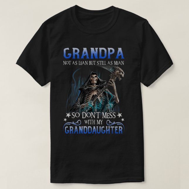 T-shirt Mens Funny Ne manque pas avec mon père grand-fille (Design devant)