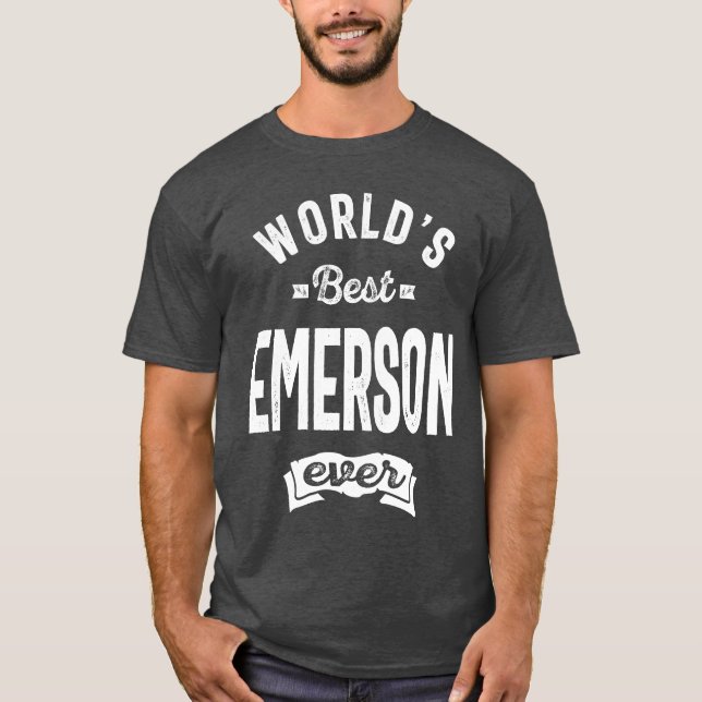 T-shirt Mens Funny Nom personnalisé Emerson (Devant)