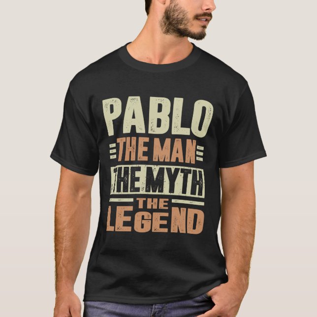 T-shirt Mens Funny Nom personnalisé Pablo (Devant)
