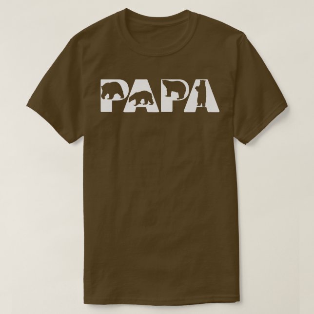 T-shirt Mens Funny Papa Ours Papa Drôle Ours Papa Ours Drô (Design devant)