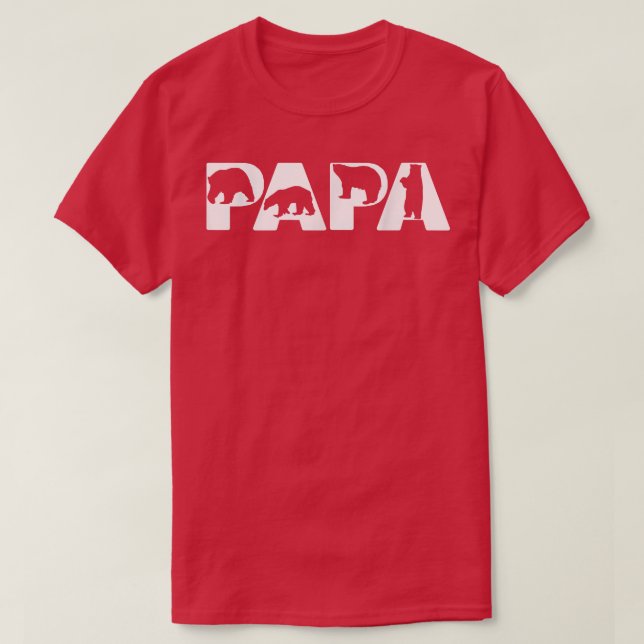 T-shirt Mens Funny Papa Ours Papa Drôle Ours Papa Ours Drô (Design devant)
