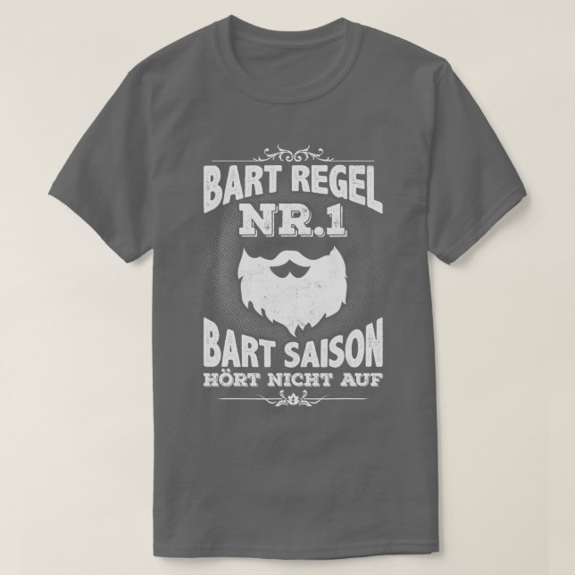 T-shirt Mens Funny porte-barbe cadeaux pleine barbe dire b (Design devant)