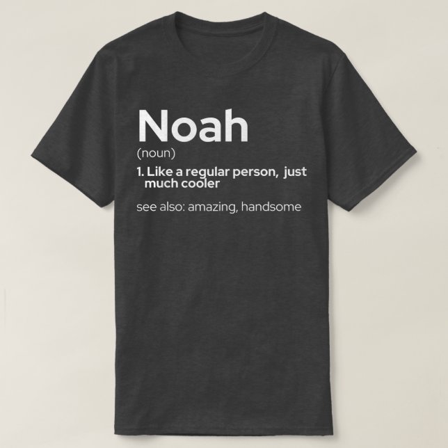 T-shirt Mens Funny Prénom personnalisé Noah  (Design devant)