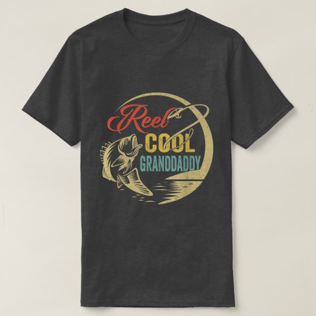 T-shirt Mens Funny Reel Cool Granddaddy Love Fishing 2598  (Design devant)