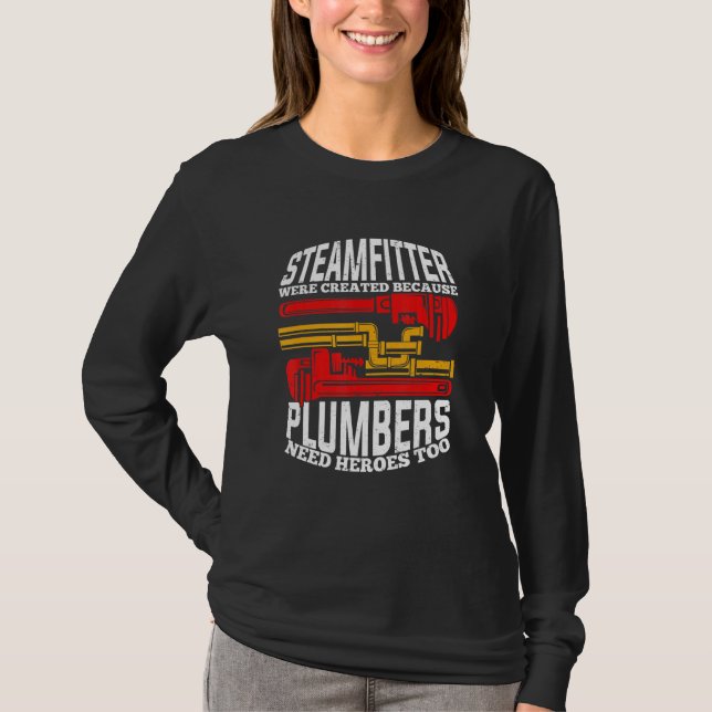T-shirt Mens Funny Steamfitter Pipefitter (Devant)