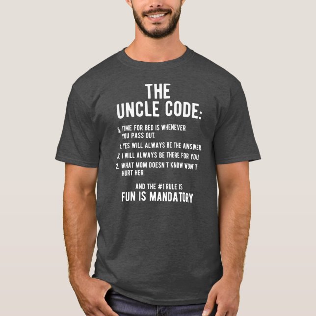 T-shirt Mens Funny Uncle Gifts From Niece Nephew The (Devant)