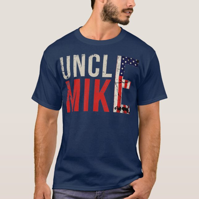 T-shirt Mens Funny Uncle Mike pour hommes cadeau (Devant)