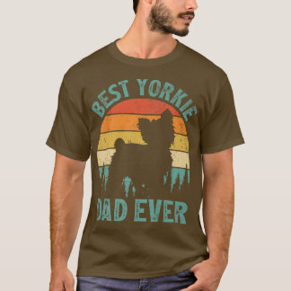 T-shirt Mens Funny Vintage Best Yorkie Papa Ever Father's