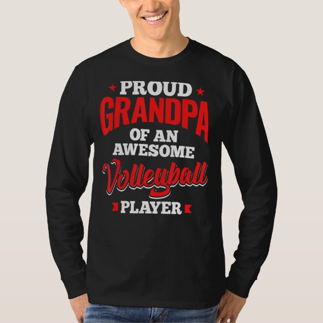 T-shirt Mens Funny Volleyball Lover Graphisme Grandpas Et  (Devant)