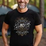 T-shirt Mens Funny Whiskey 50e anniversaire<br><div class="desc">Célébrez le grand 5-0 avec style et humour avec ce design d'anniversaire au whisky vintage d'inspiration étiquette. La typographie noir, or et blanc est ornée et élégante, lui conférant une atmosphère rétro vintage classique. Parfait pour l'homme (ou la femme !) dans votre vie qui aime leur scotch, les esprits, le...</div>