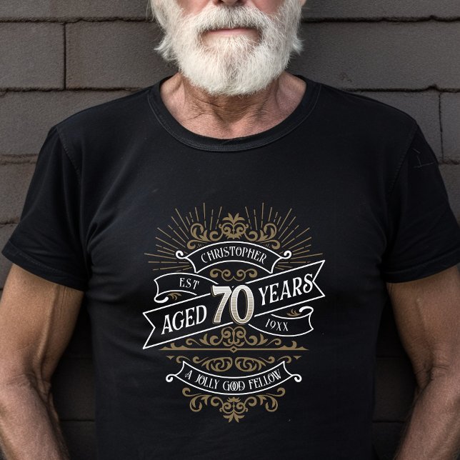 T-shirt Mens Funny Whiskey 70e anniversaire (Créateur téléchargé)