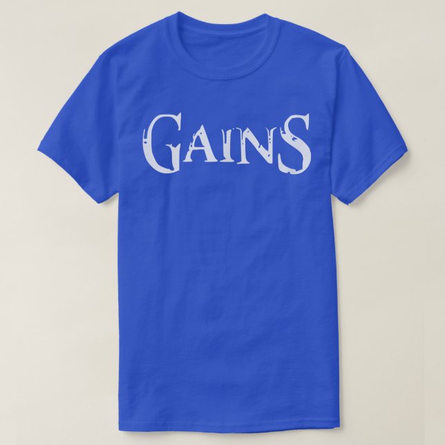 T-shirt Mens GAINS Gym Fitness Workout Bodybuilding Motiva (Design devant)