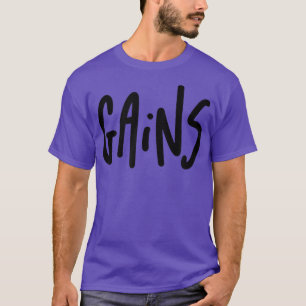 T-shirt Mens GAINS Gym Fitness Workout Bodybuilding Motiva