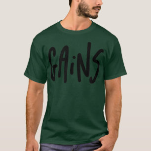 T-shirt Mens GAINS Gym Fitness Workout Bodybuilding Motiva