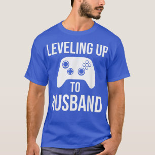 T-shirt Mens Gamer Fiançailles Groom Fiance Mariage Leveli