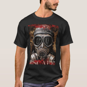 T-shirt Mens Gas Mask Échapper Militaire Streetwear Collec