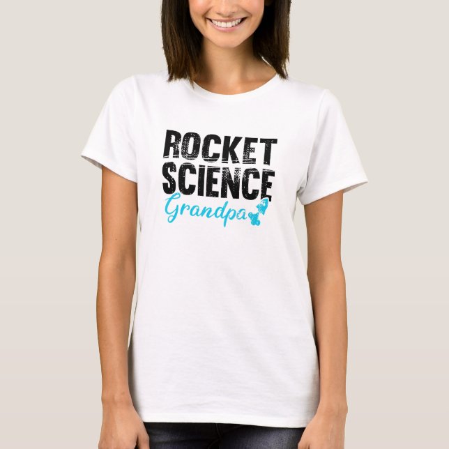 T-shirt Mens Génie Spatial Aérospatiale Grand-pa Rocket Sc (Devant)
