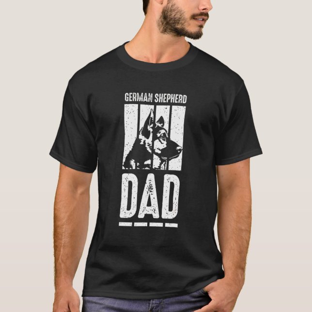 T-shirt Mens German Shepherd Papa 3 (Devant)
