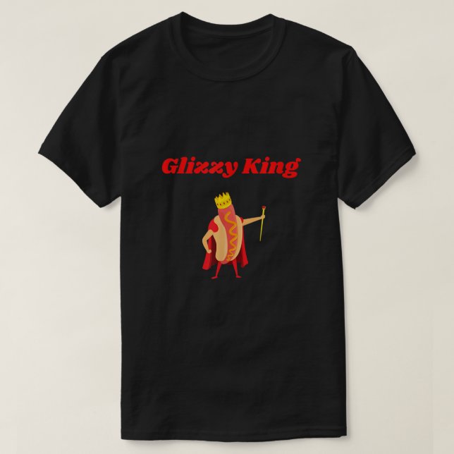 T-shirt Mens Glizzy King hot dog (Design devant)