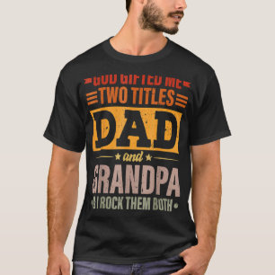 T-shirt Mens God Ed Me Deux Titres Papa Et Mens God Ed Me 