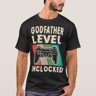 T-shirt Mens Godfather Level Unlocked Funny Leveled Up To 