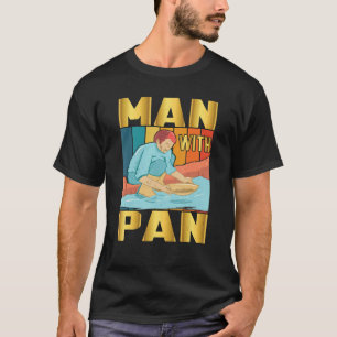 T-shirt Mens Gold Panning Man avec Pan Gold Prospector