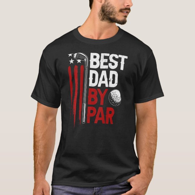 T-shirt Mens Golf Best Papa Par Par Par Daddy Golfer Ameri (Devant)
