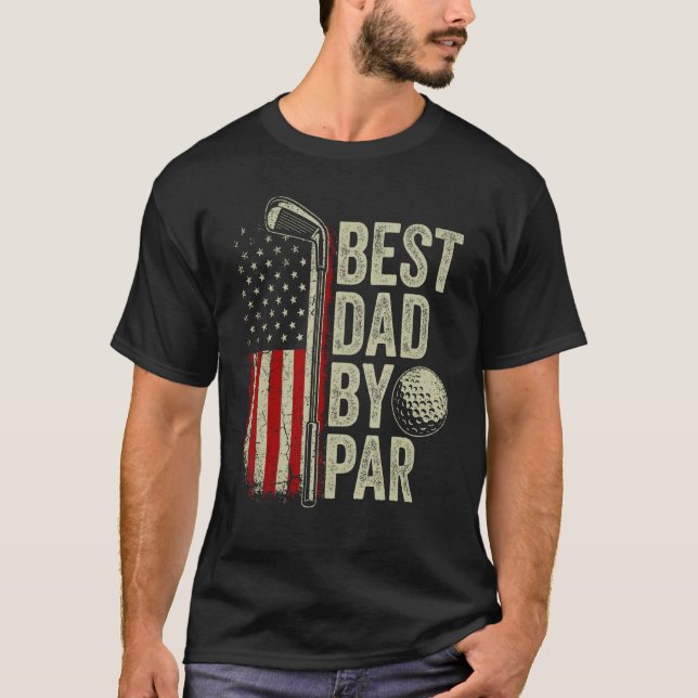 T-shirt Mens Golf Best Papa Par Par Par Daddy Golfer Ameri (Devant)