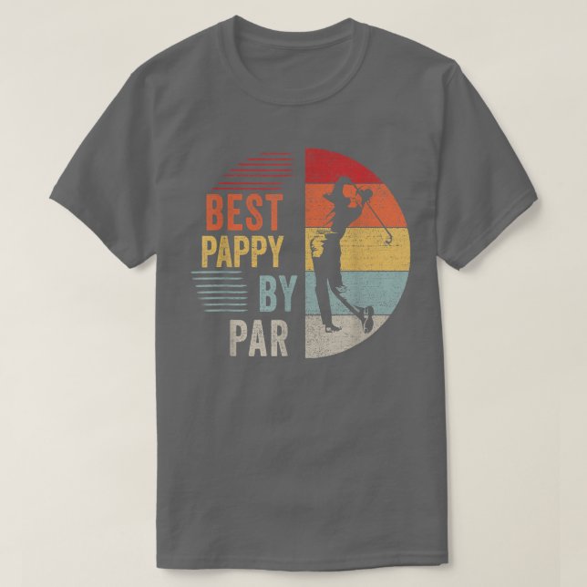T-shirt Mens Golf Best Pappy Par Par Par Grand-pa Golfer P (Design devant)