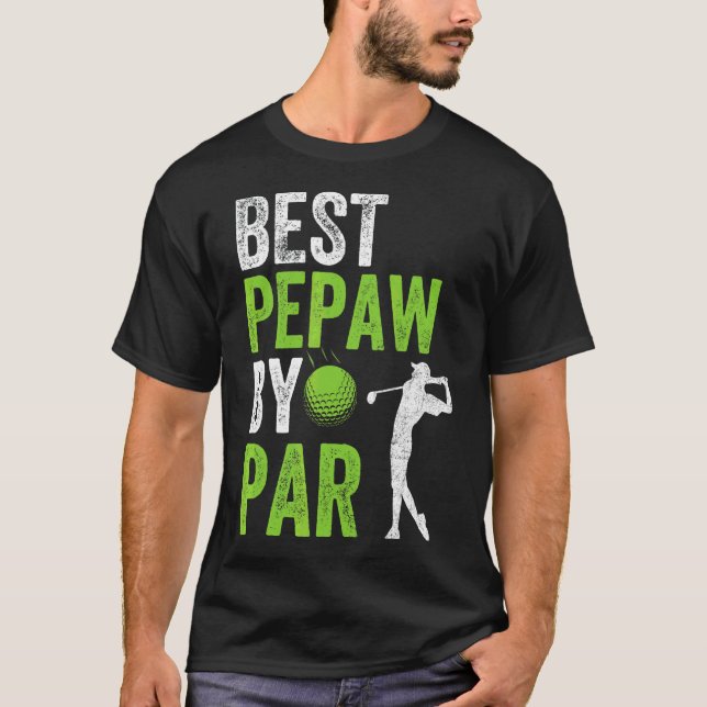 T-shirt Mens Golf Best Pepaw Par Par Grand-Père Golfeur Pè (Devant)