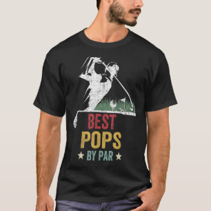 T-shirt Mens Golf Best Pops By Par Grand-pa Golfer Père