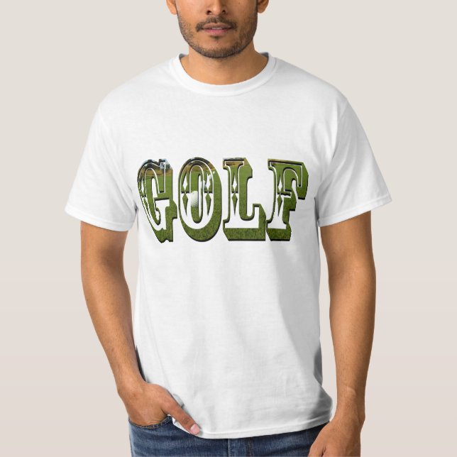 T-shirt Mens Golf Dimensional Green Logo Tshirt, (Devant)