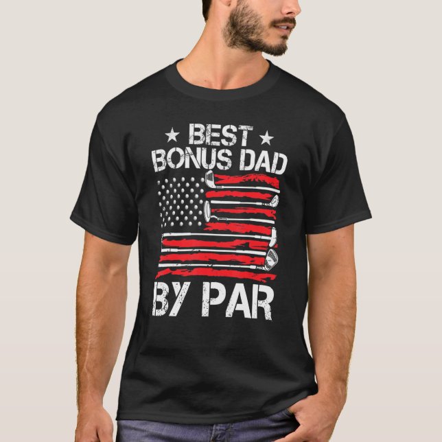 T-shirt Mens Golf Meilleur Bonus Papa Par Par Golfer Ameri (Devant)